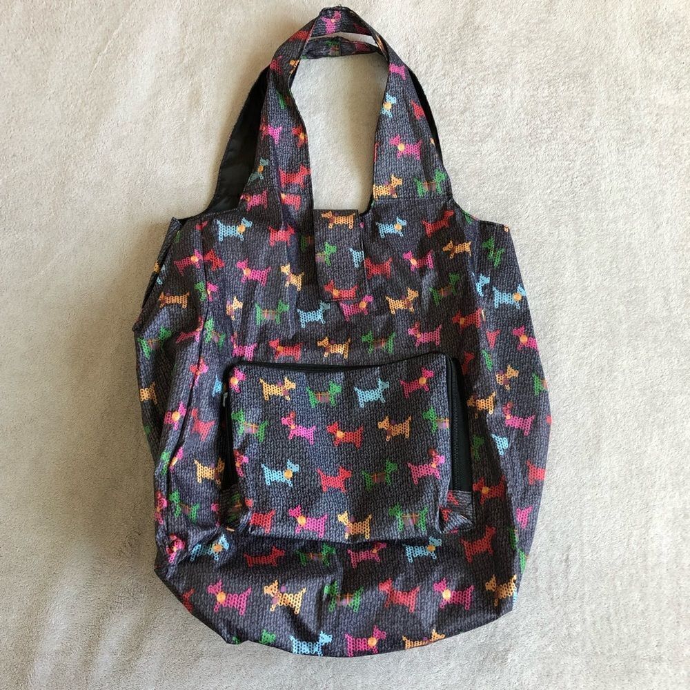 NWOT Extra Large Tote Puppy Print Tote Bag